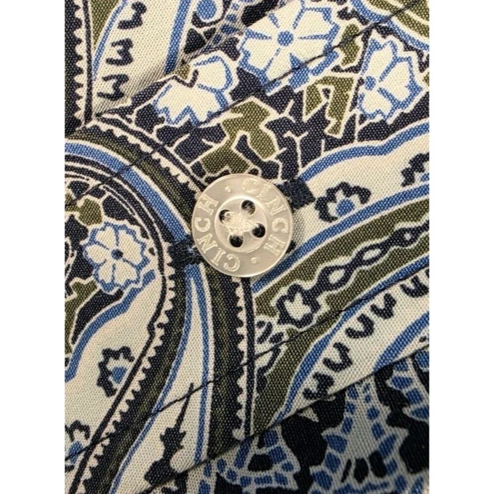 Cinch Men's Western Paisley Long Sleeve Button Front Shirt Medium Cowboy Rodeo